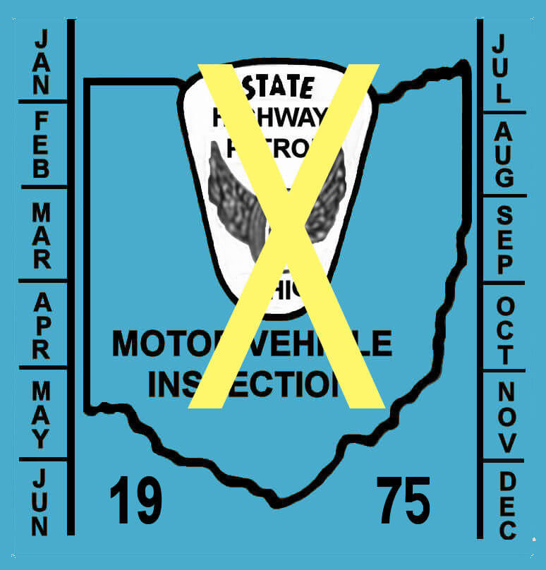 (image for) 1975 Ohio Inspection Sticker Norwood